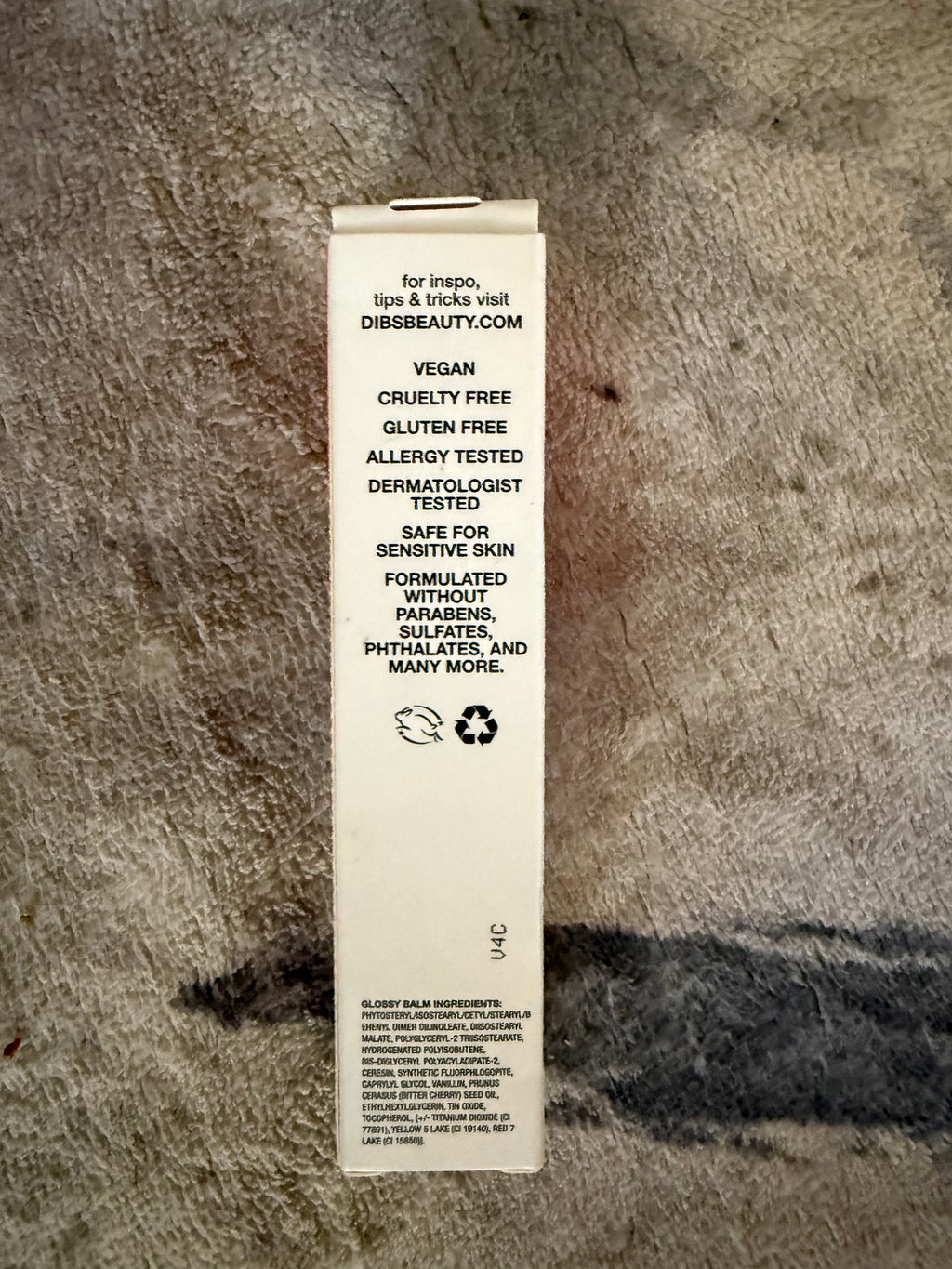 dibs. Glossy balm in Italian Soda